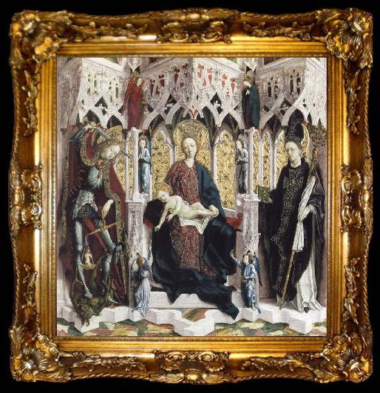 framed  PACHER, Michael The Virgin and Child Enthroned with Angels and Saints, ta009-2